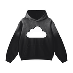 Clouded Sky Sunfade Oversized 100% Cotton Graphic Hoodie