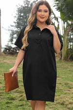 Persian Lily Buttoned Short Sleeve 100% Cotton Womens Dress