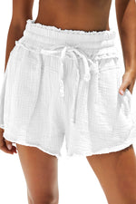 Night Shore Crinkled 100% Cotton Womens Shorts