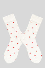 Dahlia Hearts Cotton Womens Socks