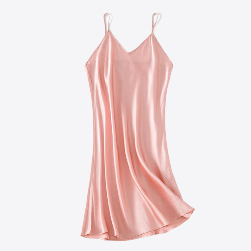 Pink Blush Pajamas 100% Mulberry Silk Womens Nightgown