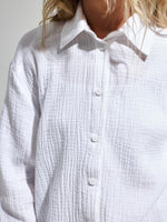 Ivory Plains Collared Neck Long Sleeve 100% Cotton Womens Shirt