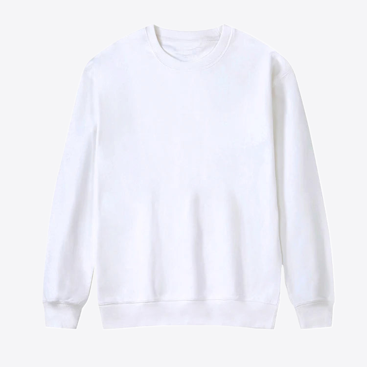 Serene Comfort Solid Crewneck 100% Cotton Womens Sweatshirt