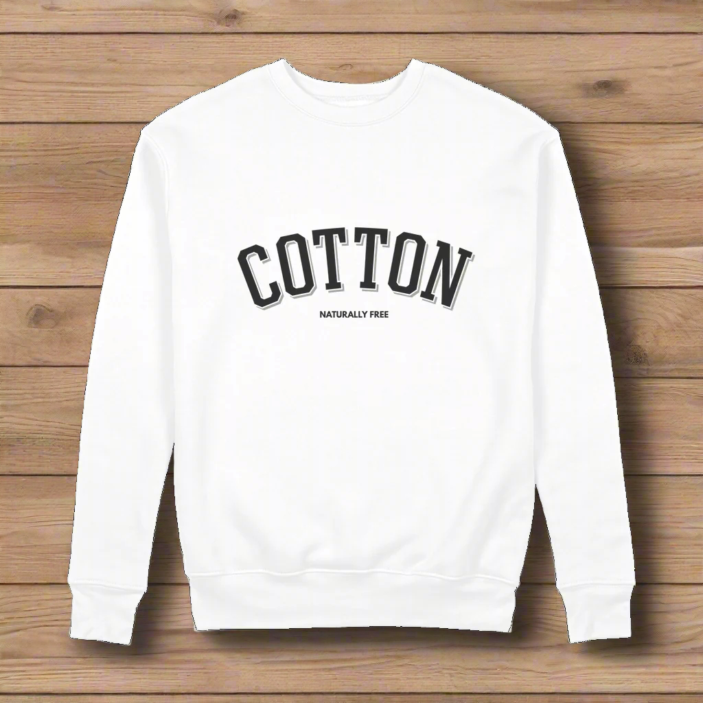 Cotton Logo 100% Organic Cotton Graphic Sweatshirt