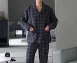 Regal River Plaid Long Sleeve Cotton Mens Pajama Set