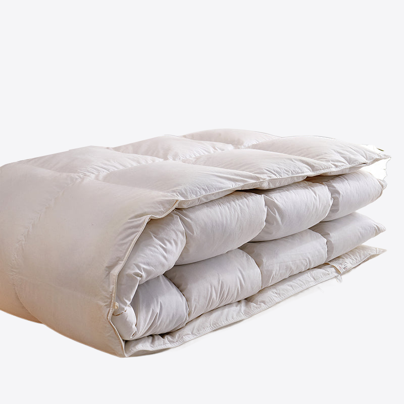 Snow Cloud Organic Cotton Comforter With Feather Goose Down Filling