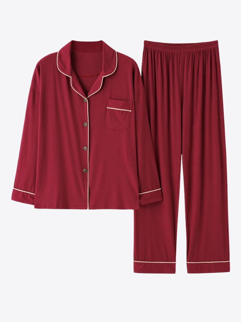 Red Grapes Viscose Womens Pajama Set