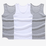 Mountain Mist Basic 3Pcs Sleeveless 100% Cotton Mens Tank