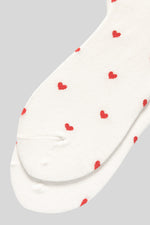 Dahlia Hearts Cotton Womens Socks