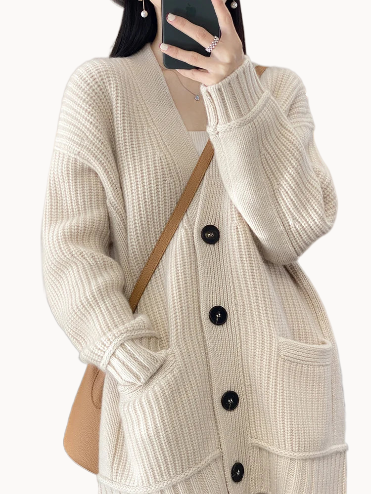 Maple Cinnamon 100% Merino Wool Cardigan