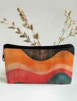 Retro Swirls Organic Cotton Makeup Bag