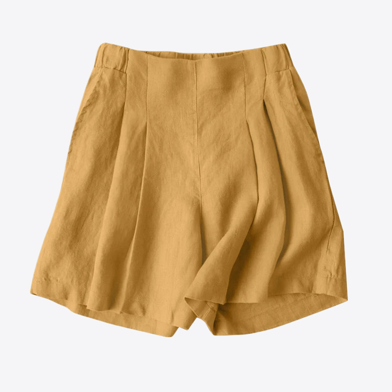 Pineapple Grove Solid Cotton Womens Shorts