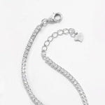 925 Sterling Silver Inlaid Zircon Bracelet | Hypoallergenic - Allergy Friendly - Naturally Free