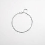 925 Sterling Silver Inlaid Zircon Bracelet | Hypoallergenic - Allergy Friendly - Naturally Free