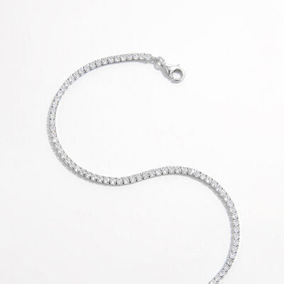 925 Sterling Silver Inlaid Zircon Bracelet | Hypoallergenic - Allergy Friendly - Naturally Free