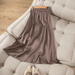 Brown Sugar Mulberry Silk Womens Skirt