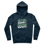 Reduce, Reuse, Recycle, Repeat 100% Organic Cotton Graphic Hoodie