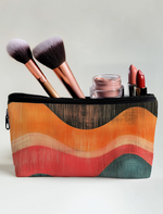 Retro Swirls Organic Cotton Makeup Bag