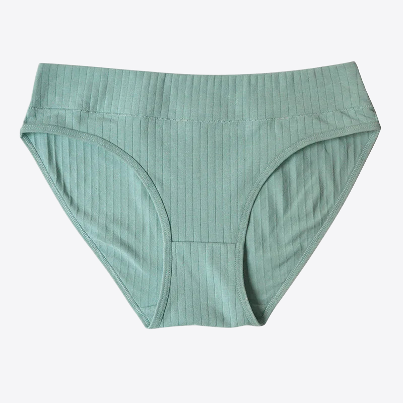 Teal Foilage 2Pcs Seamless Cotton Womens Panties