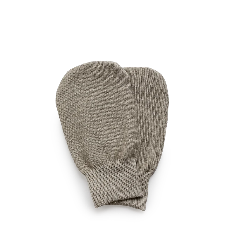 Wholesale 100% Linen Face Mitt Exfoliating Microdermabrasion Exfoliation 100% Natural Fiber Organic Facial Sponge For All Skin