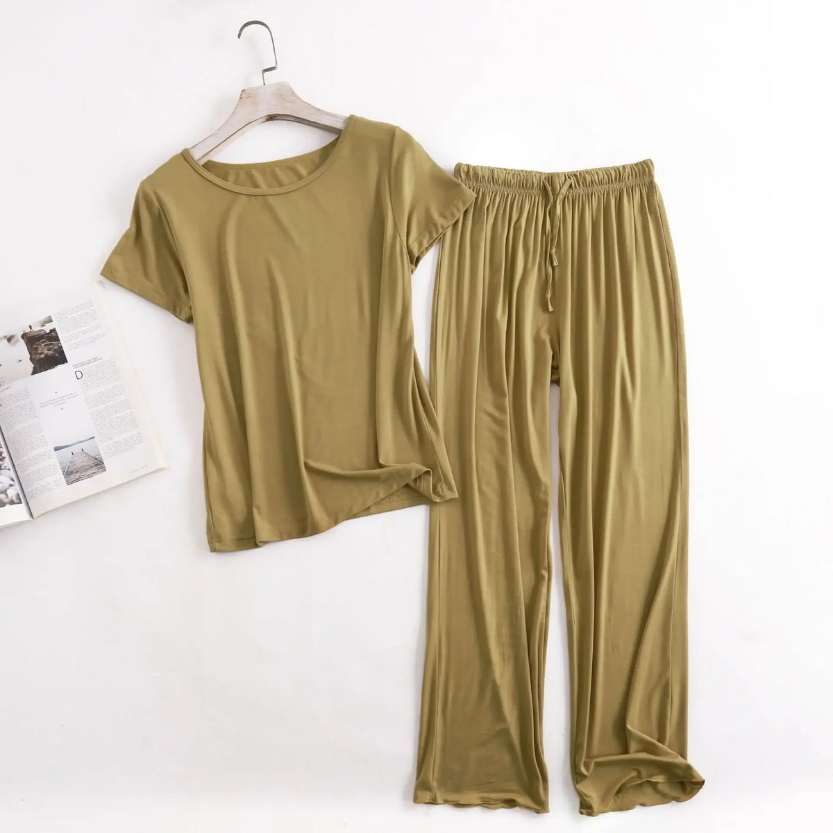 Apple Orchard Viscose Womens Lounge Shirt & Pant Set | Hypoallergenic - Allergy Friendly - Naturally Free