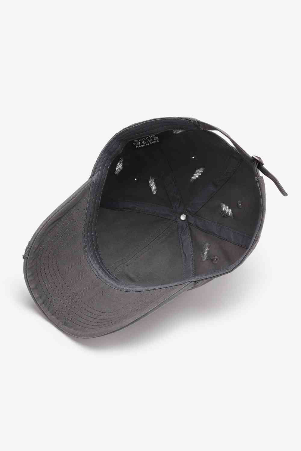 Ashen Twilight Distressed Adjustable 100% Cotton Womens Cap | Hypoallergenic - Allergy Friendly - Naturally Free
