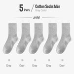 Autumn Foilage 5 Pcs 100% Cotton Mens Socks | Hypoallergenic - Allergy Friendly - Naturally Free