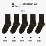 Autumn Foilage 5 Pcs 100% Cotton Mens Socks | Hypoallergenic - Allergy Friendly - Naturally Free