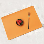 Autumn Foilage Vegan Leather Washable Placemats | Hypoallergenic - Allergy Friendly - Naturally Free