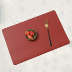 Autumn Foilage Vegan Leather Washable Placemats | Hypoallergenic - Allergy Friendly - Naturally Free