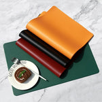 Autumn Foilage Vegan Leather Washable Placemats | Hypoallergenic - Allergy Friendly - Naturally Free