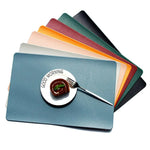 Autumn Foilage Vegan Leather Washable Placemats | Hypoallergenic - Allergy Friendly - Naturally Free