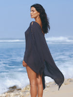 THE HAND LOOM Ava Kimono - Navy