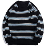 Azure Lake Stripes Wool Men's Sweater | Hypoallergenic - Allergy Friendly - Naturally Free