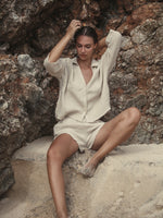 THE HAND LOOM Echo Mini Shirt - Oatmeal