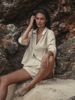 THE HAND LOOM Echo Mini Shirt - Oatmeal