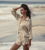 THE HAND LOOM Echo Mini Shirt - Oatmeal