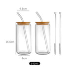 Bamboo Crystal Glass Cup With Bamboo Lid and Glass Straw | Hypoallergenic - Allergy Friendly - Naturally Free