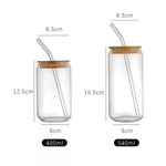 Bamboo Crystal Glass Cup With Bamboo Lid and Glass Straw | Hypoallergenic - Allergy Friendly - Naturally Free