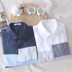 Beach Breeze Stripes 100% Linen Mens Shirt | Hypoallergenic - Allergy Friendly - Naturally Free