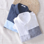 Beach Breeze Stripes 100% Linen Mens Shirt | Hypoallergenic - Allergy Friendly - Naturally Free