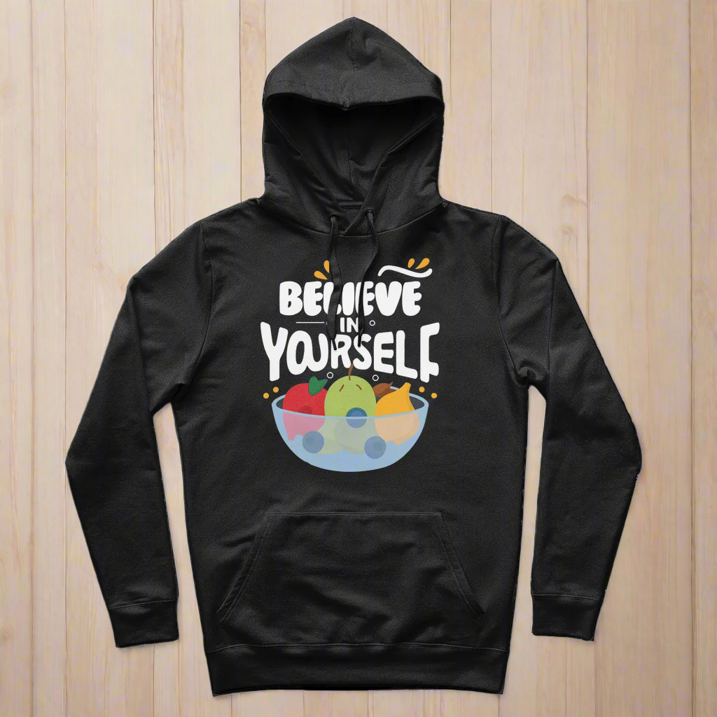 Believe In Yourself Organic Cotton Graphic Hoodie