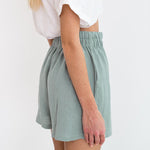 Blossom Haven High Waist 100% Linen Lounge Shorts | Hypoallergenic - Allergy Friendly - Naturally Free