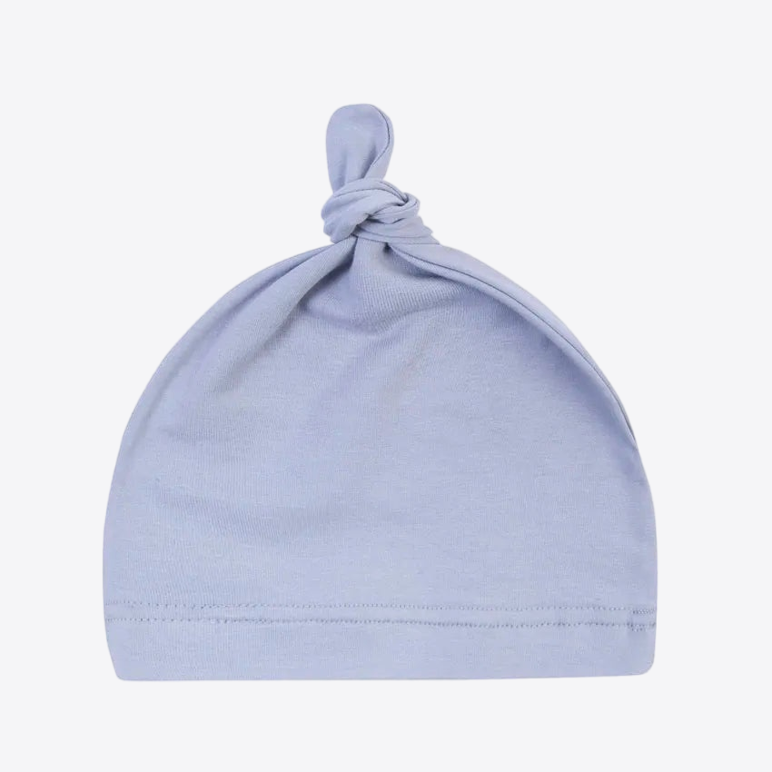 Blue Skies Knot Beanie Organic Cotton Baby Hat | Hypoallergenic - Allergy Friendly - Naturally Free