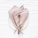 Blueberry Bliss 4Pcs 100% Linen Napkins | Hypoallergenic - Allergy Friendly - Naturally Free