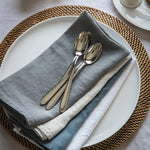 Blueberry Bliss 4Pcs 100% Linen Napkins | Hypoallergenic - Allergy Friendly - Naturally Free