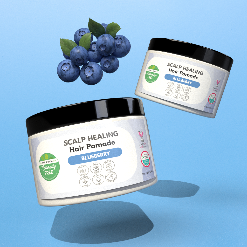 Blueberry Scalp Healing Pomade | Hypoallergenic - Allergy Friendly - Naturally Free