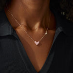 Blushing Heart Rose Gold Sterling Silver Necklace | Hypoallergenic - Allergy Friendly - Naturally Free