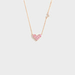 Blushing Heart Rose Gold Sterling Silver Necklace | Hypoallergenic - Allergy Friendly - Naturally Free