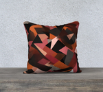 Blushing Symmetry 100% Cotton Throw Pillow | Hypoallergenic - Allergy Friendly - Naturally Free